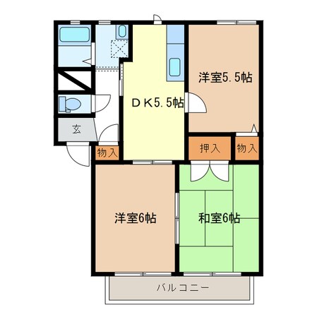 サン・クレールＢ・Ｃ棟の物件間取画像